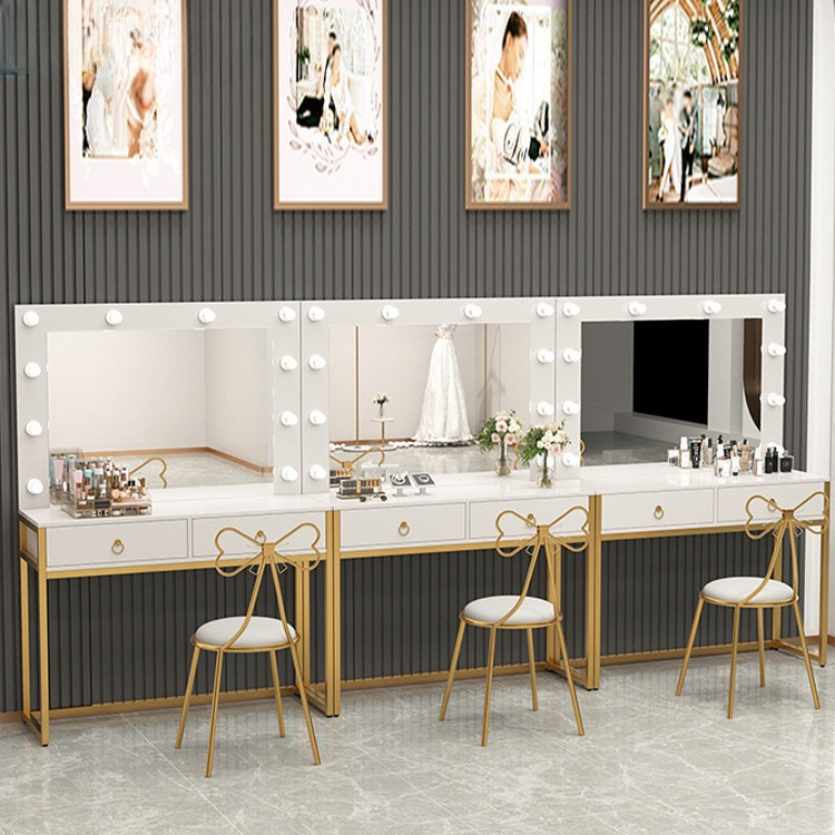 Beauty Makeup Bridal - 조명 거울이 내장된 화장대, 교육용 학교