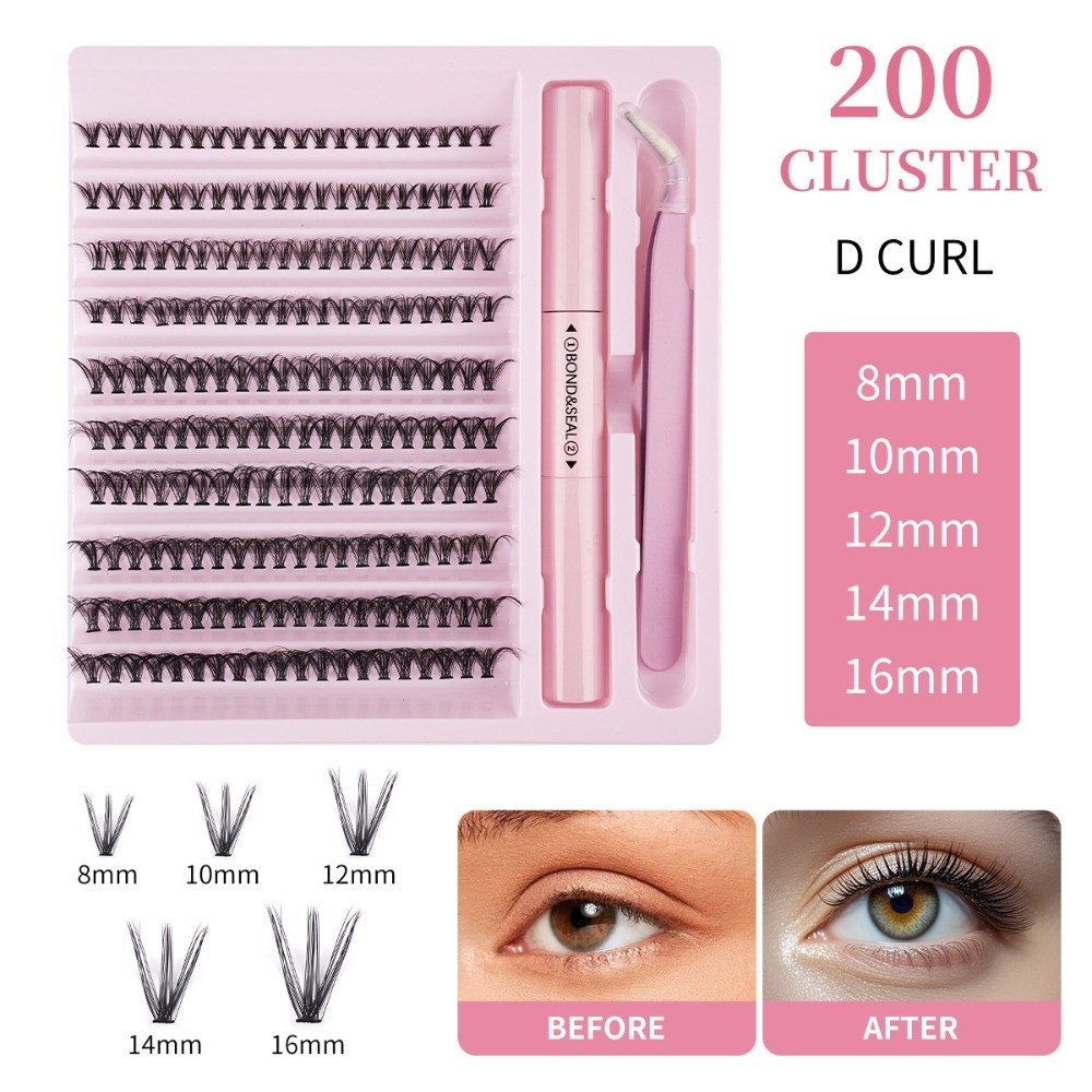 False Eyelashes Natural - 고품질 본드 및 실드 인조 속눈썹,