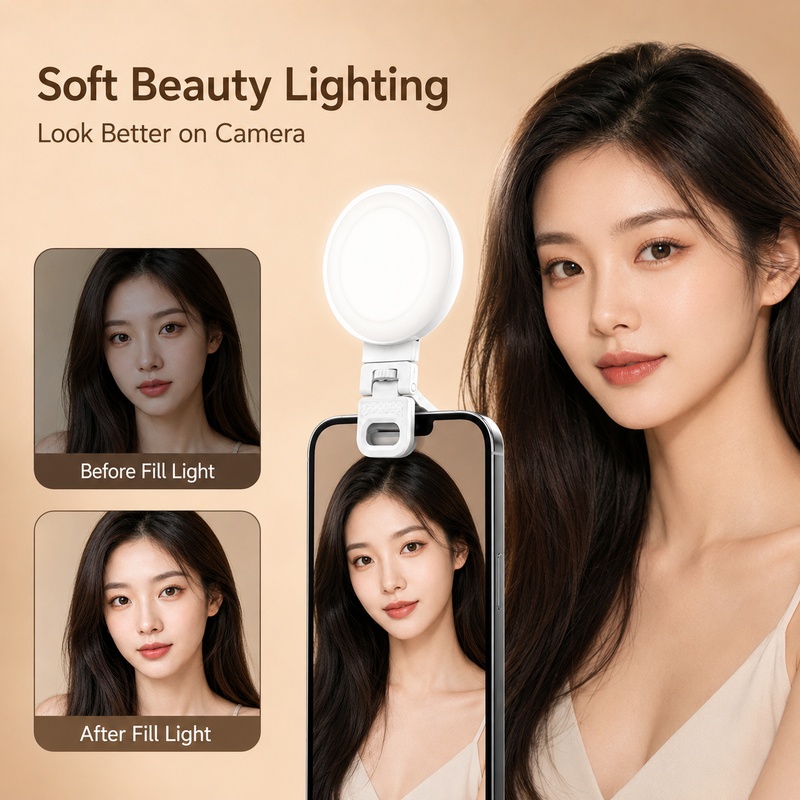 Beauty Makeup Video - 휴대용 폰 비디오 조명 LED 포켓