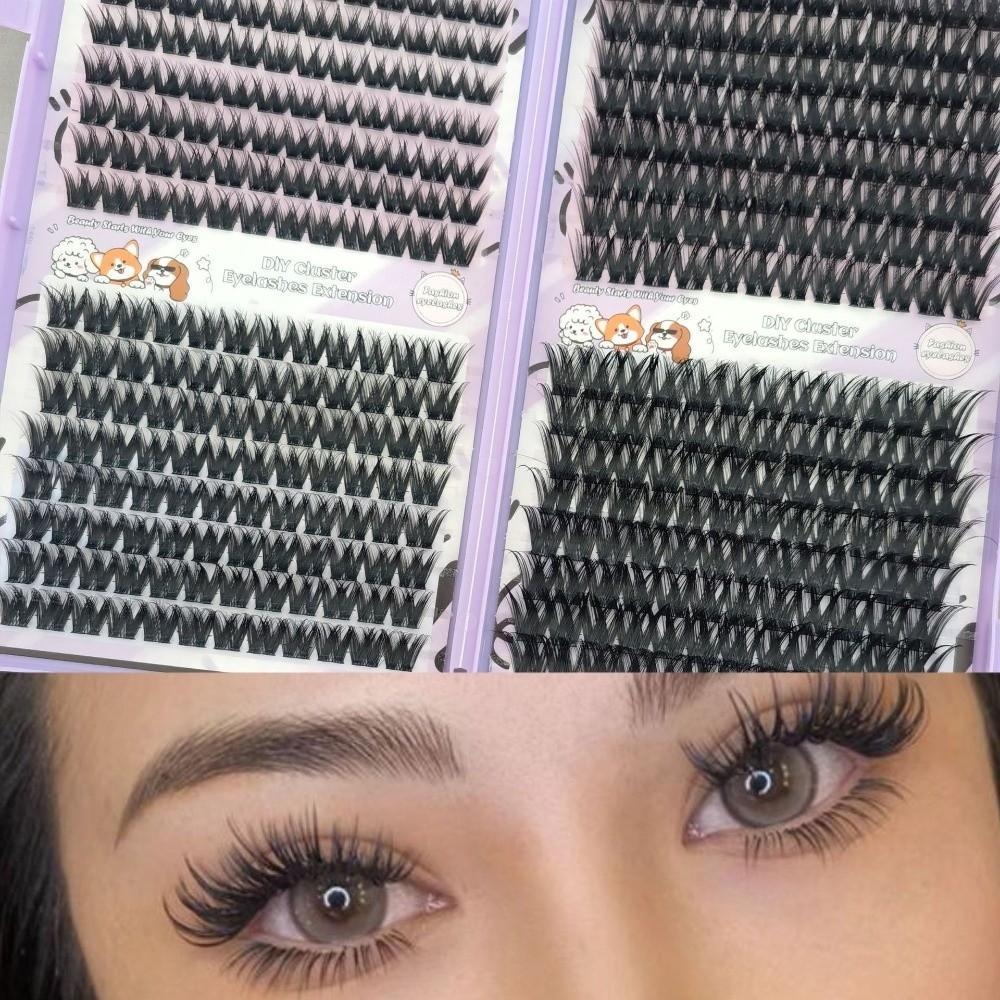 False Eyelashes Natural - 10/20/32줄 곡선형 D형 밀도 높은 인조