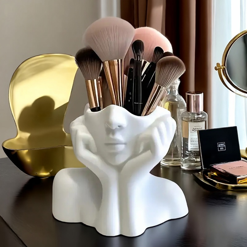 Beauty Makeup Design - 얼굴 모양 메이크업 브러쉬 홀더 -