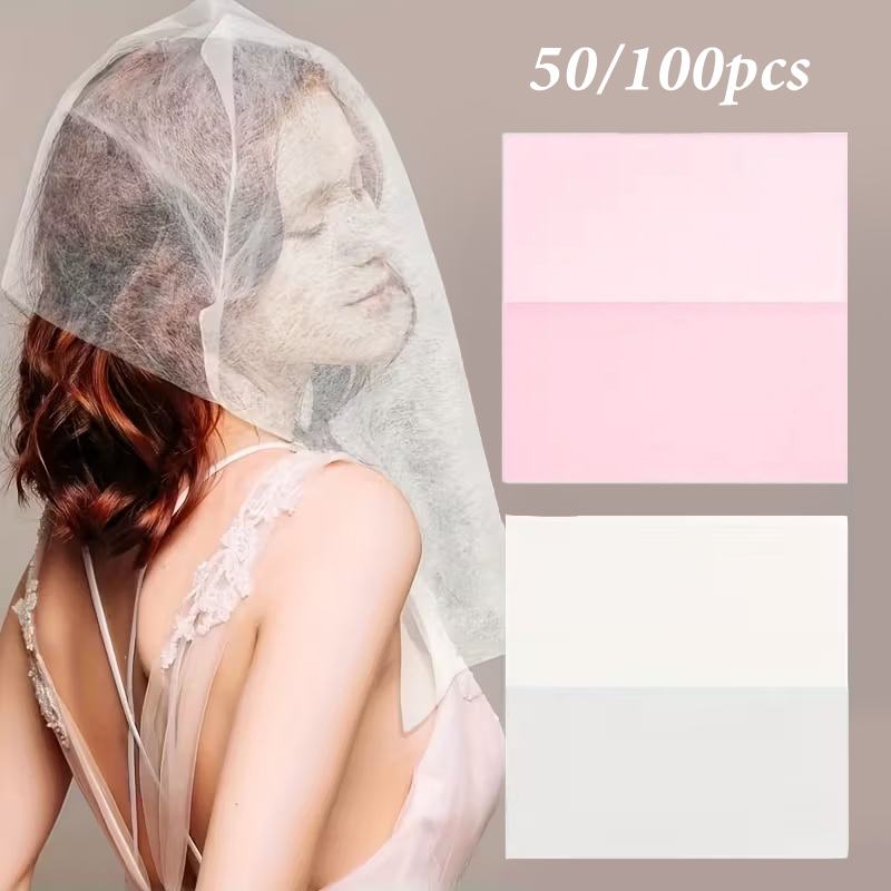 Beauty Makeup Bridal - 50/100개 일회용 메이크업 보호 후드 통기성