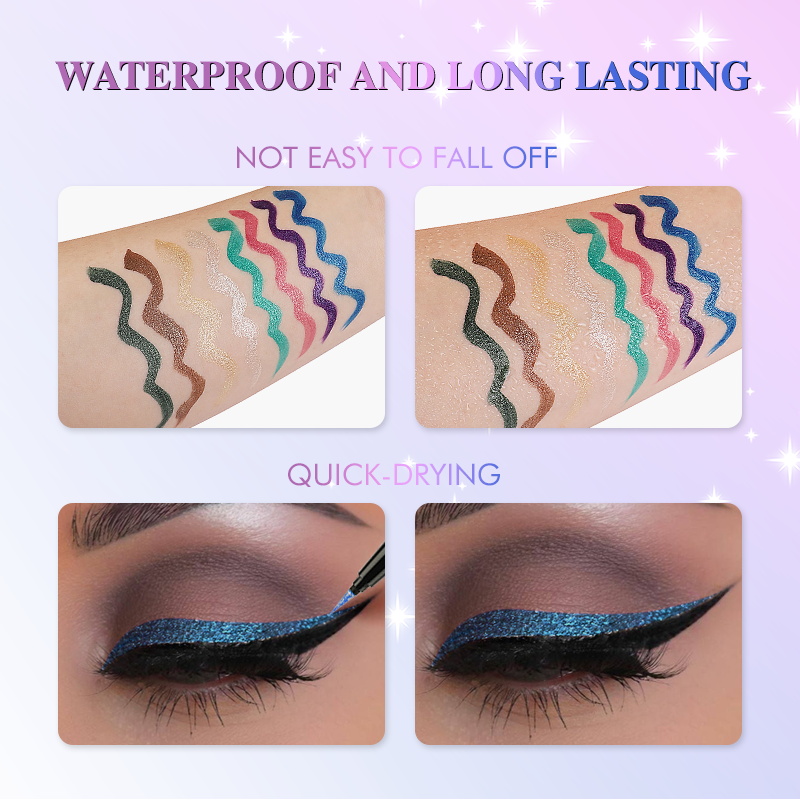 IMAGIC 8 컬러 글리터 아이라이너 세트, 오래 지 - Beauty Makeup Images 리뷰 및 가격