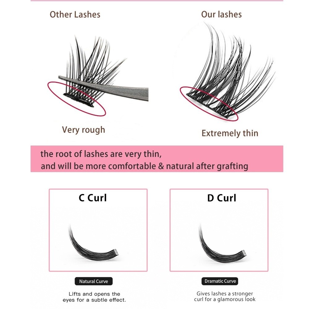 내추럴 룩 DIY 속눈썹 연장 키트 풍성한 무접착 인조 - False Eyelashes Natural 리뷰 및 가격