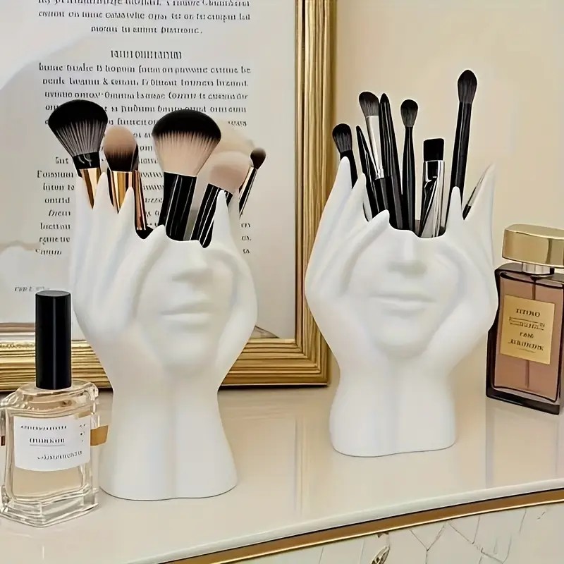 얼굴 모양 메이크업 브러쉬 홀더 - 뷰티 메이크업 보관 - Beauty Makeup Design 리뷰 및 가격