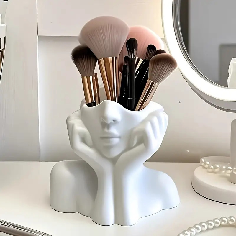 얼굴 모양 메이크업 브러쉬 홀더 - 뷰티 메이크업 보관 - Beauty Makeup Design 리뷰 및 가격
